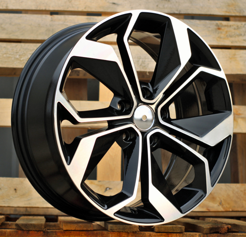 RACINGLINE R18x7.5 5X114.3 ET 46 66.1 B5168 Black Polished (MB) For RENAU (K2)