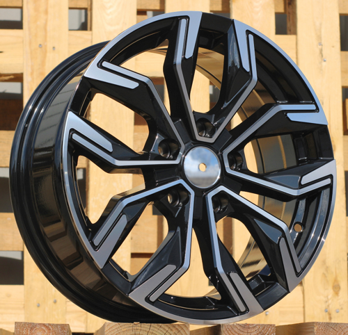 RACINGLINE R16x6.5 5X114.3 ET 41 66.1 B1518 Black Polished (MB) For RENAU (Z1)