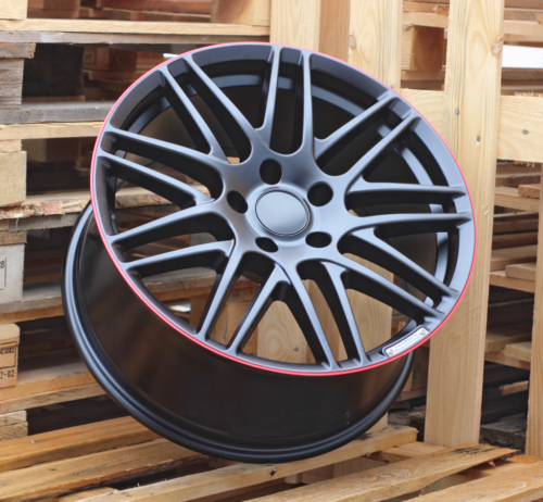 RACINGLINE R20x9.5 5X130 ET 50 84.1 8102 Black Half Matt+Red Lip (BLHMRL) For MER
