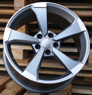 RACINGLINE R18x8 5X112 ET 45 66.5 XE351 (BY1491) Grey Polished Half Matt (MGHM) For AUD (Z3)