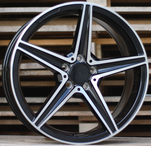 RACINGLINE R18x7.5 5X112 ET 44 66.6 B5052 (LU1334) Black Polished (MB) For MER (P1)