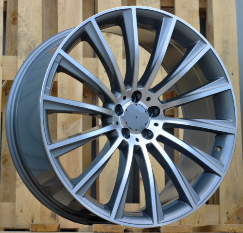 RACINGLINE R17x8 5X112 ET 43 66.6 B1048 (BK836) Grey Polished (MG) For MER (L5)