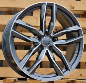 RACINGLINE R16x7 5X112 ET 39 66.5 BK690 (A5215) Grey Polished (MG) For AUD (P+L4)