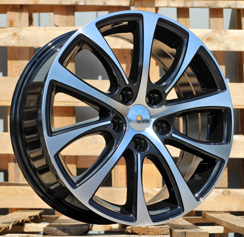 RACINGLINE R17x7 5X114.3 ET 40 67.1 BY971 Black Polished (MB) For RACIN (Z1)