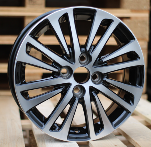 RACINGLINE R14x5.5 4X100 ET 45 54.1 F1438 (LU1437) Black Polished (MB) For TOYOT (R+Z5)