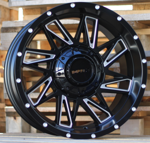 RACINGLINE R18x9 10X120/127 ET M12 78.1 B1544 Black Matt+Polished Lip (BMPL) For 4X4 (K7)