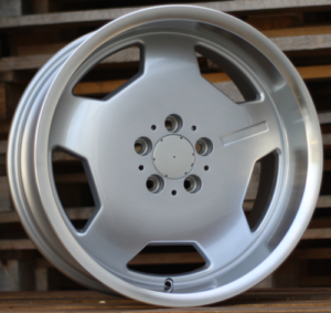RACINGLINE R17x9 5X112 ET 30 66.6 BK632 Silver+Polished Lip (SP) For MER (R) (MONOBLOCK Style)