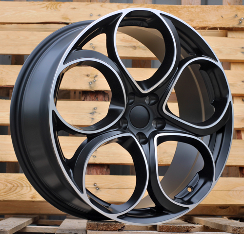 RACINGLINE R20x8 5X110 ET 37 65.1 L2387 Black Polished Half Matt (MBHM) For ALFA (P1)