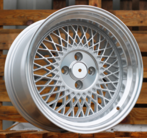 RACINGLINE R16x8 4X100 ET 25 73.1 XF098 Polished Silver (MS) For RACIN (P2) (BBS Style)