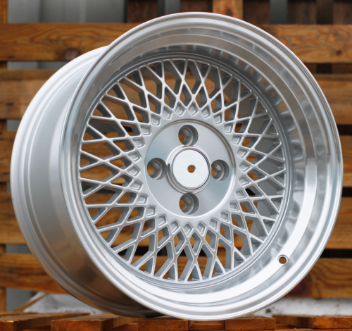 RACINGLINE R16x8 4X100 ET 25 73.1 XF098 Polished Silver (MS) For RACIN (P2) (BBS Style)