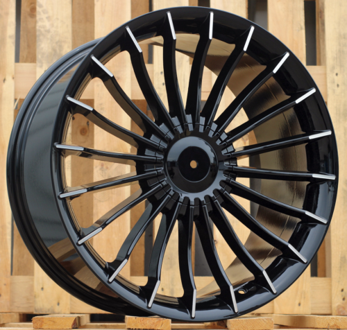 RACINGLINE R21x10 10X112/120 ET 41 72.6 BK273 (A1004) Black Polished (MB) For  (P) (ALPINA Style Rear+Front)