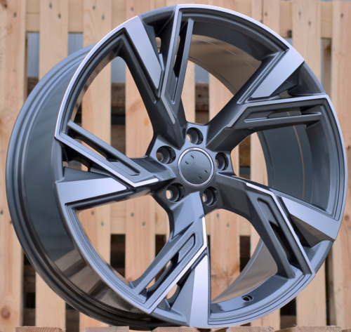 RACINGLINE R18x8 5X112 ET 39 66.5 B1571 (IND5452) Grey Polished (MG) For AUD (Z5)