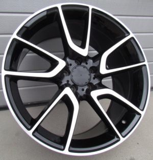 RACINGLINE R20x8.5 5X112 ET 40 66.6 B1303 (IN5450) Black Polished (MB) For MER (K3) (Rear+Front)