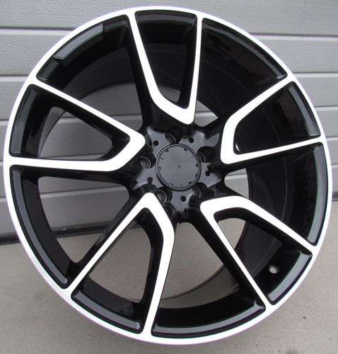 RACINGLINE R20x8.5 5X112 ET 40 66.6 B1303 (IN5450) Black Polished (MB) For MER (K3) (Rear+Front)