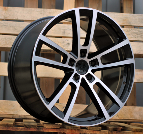RACINGLINE R22x11.5 5X130 ET 61 71.6 I3081F Black Polished (MB) For PORCH (Z5) (HYBRID FORGED Rear+Front)