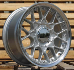 HAXER R17x8 10X112/120 ET 20 74.1 HX025 (LU1880) Silver+Polished Lip (SP) For HAXER (P1)