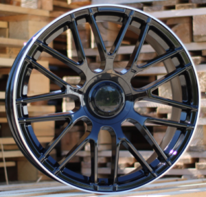 RACINGLINE R17x7.5 5X112 ET 35 66.5 B1268 (H3368F) Black+Polished Lip (BLPL) For MER (Z3) (HYBRID FORGED)