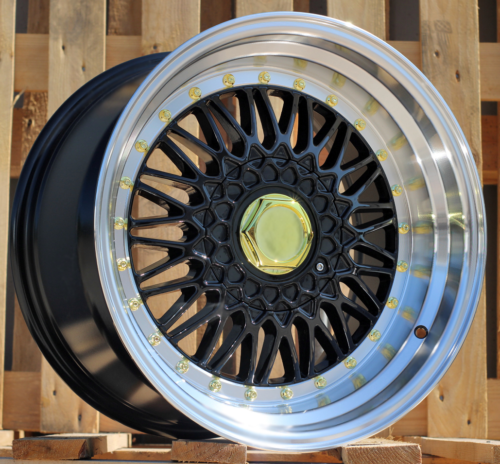 RACINGLINE R17x7.5 10X112/120 ET 35 74.1 BY479 (XF135) Black+Polished Lip (BLPL) For RACIN (P1) (BBS Style)