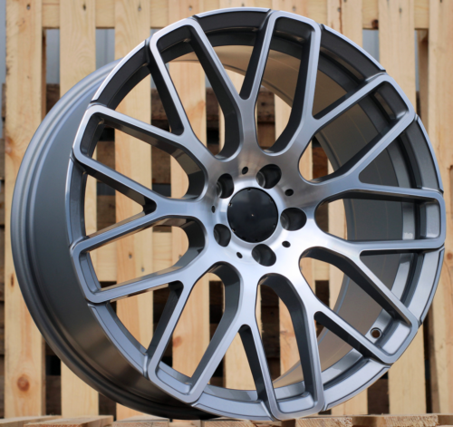 RACINGLINE R20x9.5 5X112 ET 35 66.5 AT967 (IN0186) Grey Polished (MG) For MER (K7) (BRABUS Style Rear+Front)