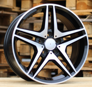 RACINGLINE R17x8 5X112 ET 40 66.6 BK443 Black Polished (MB) For MER (L1)
