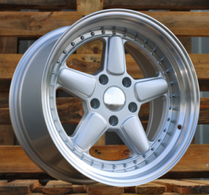 RACINGLINE R17x7.5 5X120 ET 30 72.6 7961F Silver+Polished Lip (SP) For  (P) (AC Schnitzer Style (Front+Rear)