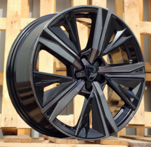 RACINGLINE R18x7.5 5X108 ET 44 65.1 Y1187 Black+Tinted Face (BLTF) For PEUG (K4) (NEW Design Carved Spokes)