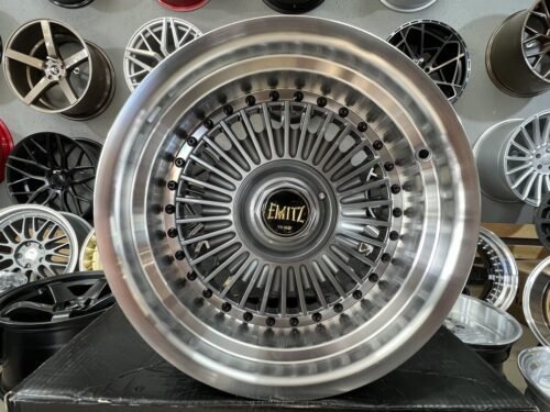 Emitz Grey JDM style 15X8J 4X100/5X100 ET0 73.1 Grey with polished lip