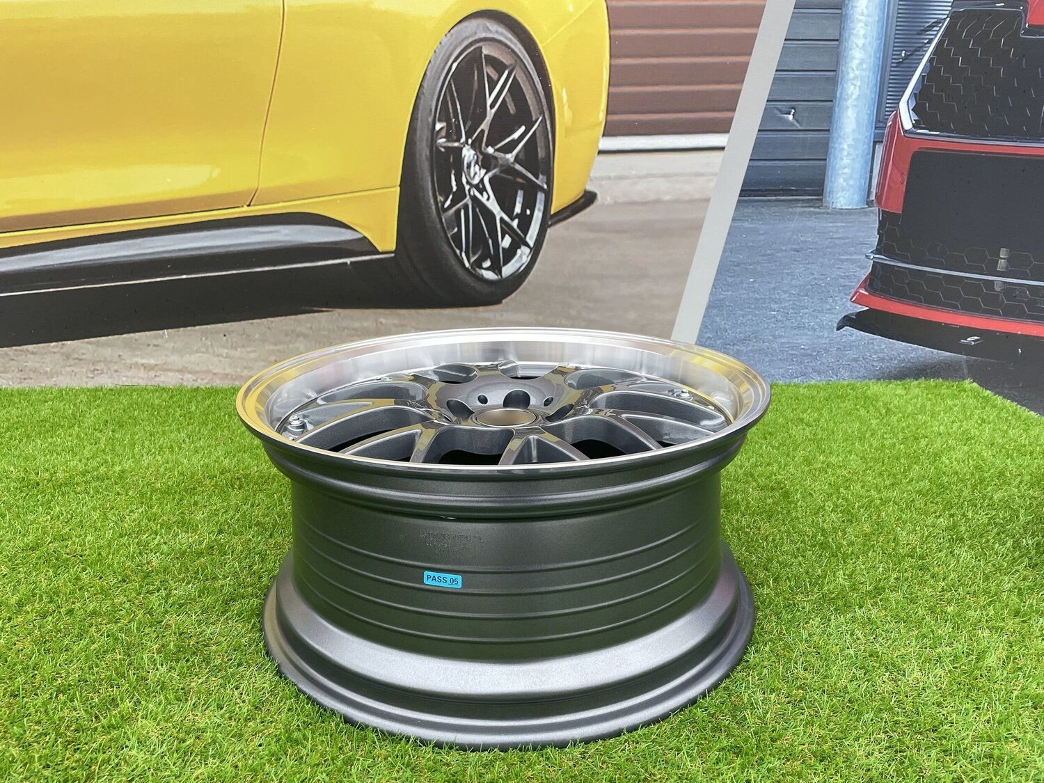 BBS RS-GT Styling 18X8J 5X108 ET38 73.1 Grey with Diamond Cut lip (Volvo V40/S40/V50/V60/S60/V70/V90/S90, Citroen, Peugeot,  Ford, Dodge, Jaguar)