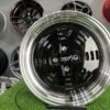 JDM AME A3C Style 15X8J 4X100 ET25 73.1 Black with polished lip