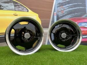 AMG Monoblock Aero Style II 17X8J 5X112 ET35 66.6 Black with Diamond cut lip