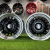 VW Classic Steel Design15X8J 4X100/5X100 ET25 73.1 Black with Diamond Cut lip ( BMW E30, VW Golf/Jetta, AUDI 80/Coupe/A3, Mazda MX )