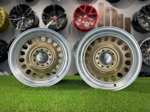 VW Classic Steel Design15X8J 4X100/5X100 ET25 73.1 Matt bronze with Diamond Cut lip ( BMW E30, VW Golf/Jetta, AUDI 80/Coupe/A3, Mazda MX )