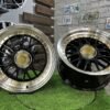 Laredo BBS LM style 17X8.5J 5X112/5X120 ET20 73.1 Black with Diamond cut lip and golden rivets ( Audi A4/A6, VW Golf/Jetta, Mercedes E/S/SL/CL, BMW 3-5-6-8 E46/E90/E39/E60 )