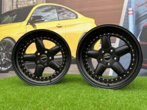 BMW AC Schnitzer Style 18X11 5X120 ET25 74.1 Semi Matt Black with Golden Rivets