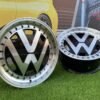 VW Classic style 17X7.5J 5X100 ET30 57.1 Black with face machined