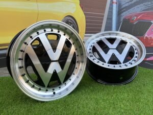 VW Classic style 17X7.5J 5X100 ET30 57.1 Black with face machined