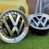 VW Classic style 17X7.5J 4X100 ET30 57.1 Black with Diamond Cut face and lip ( BMW E30, VW Golf/Jetta, AUDI 80/Coupe/A3, Mazda MX )