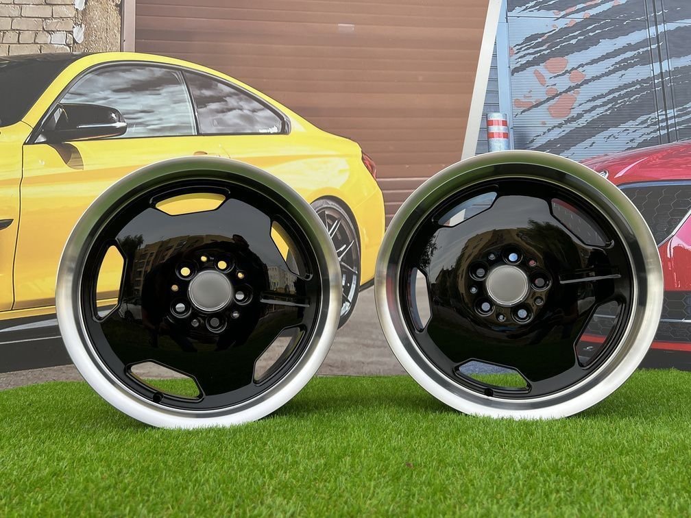 AMG Monoblock Aero Style II 17X9J 5X112 ET35 66.6 Black with Diamond cut lip 2