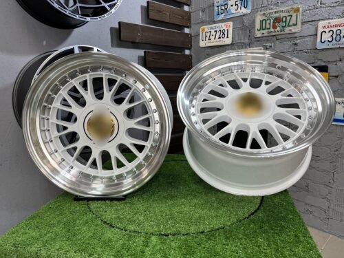 Laredo BBS LM style 17X8.5J 5X112/5X120 ET20 72.56 White with Diamond cut lip ( Audi A4/A6, VW Golf/Jetta, Mercedes E/S/SL/CL, BMW 3-5-6-8 E46/E90/E39/E60 )