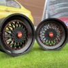 BBS RS Slant Lip Style 18X8.5J 5X112/5X120 ET28 74.1 Black half matt with red rivets (Audi A4/A6, VW Golf/Jetta, Mercedes E/S/SL/CL, BMW 3-5-6-8 E46/E90/E39/E60)