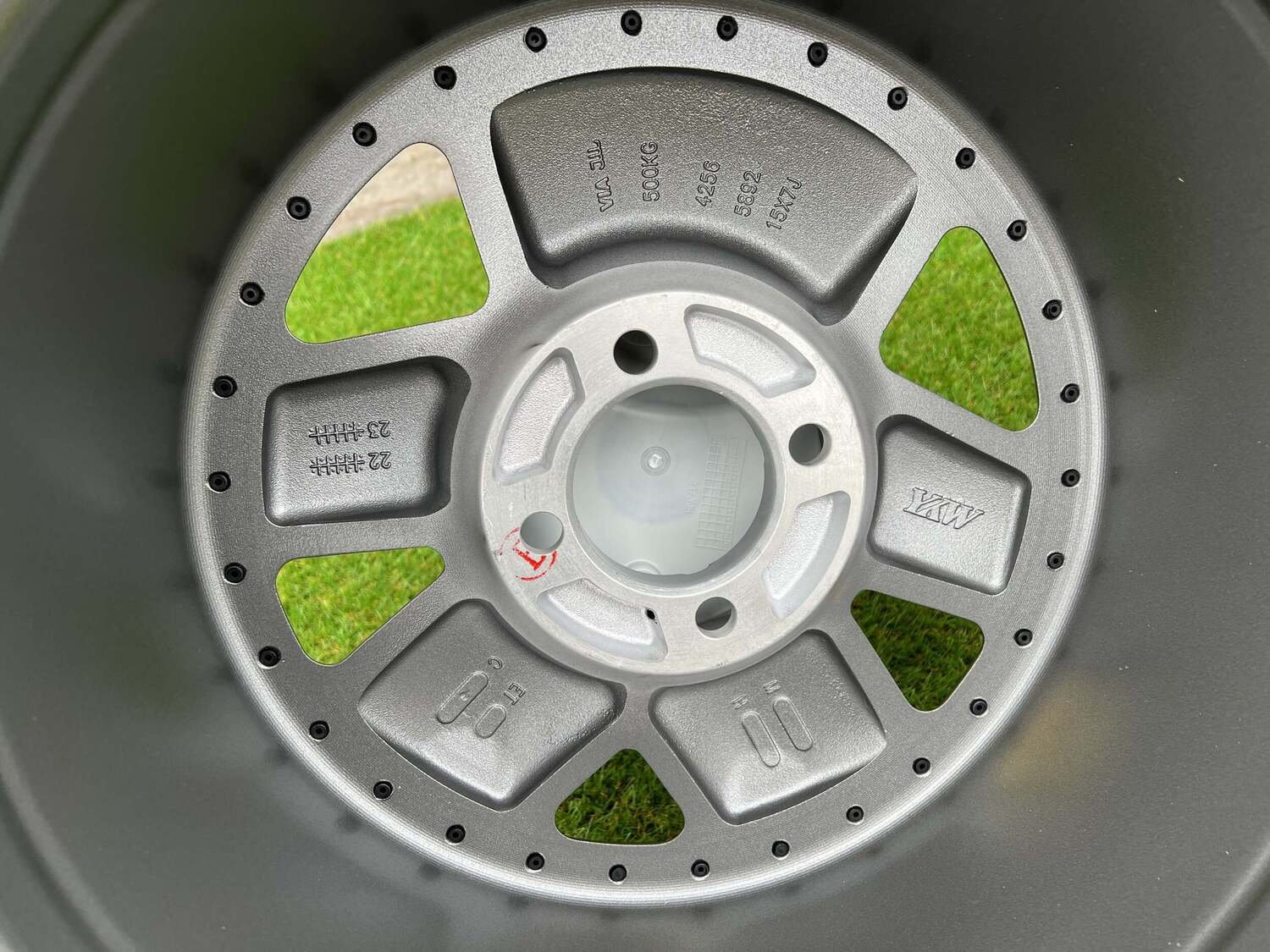 Ronal Teddy Bear style for VW Golf Jetta 15X7J 4X100 ET30 73.1 Grey with Diamond cut lip ( VW Golf/Jetta, BMW E30, JDM cars) 2