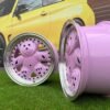 Ronal Teddy Bear style for VW Golf Jetta 15X7J 4X100 ET30 73.1 Pink with Diamond cut lip ( VW Golf/Jetta, BMW E30, JDM cars)