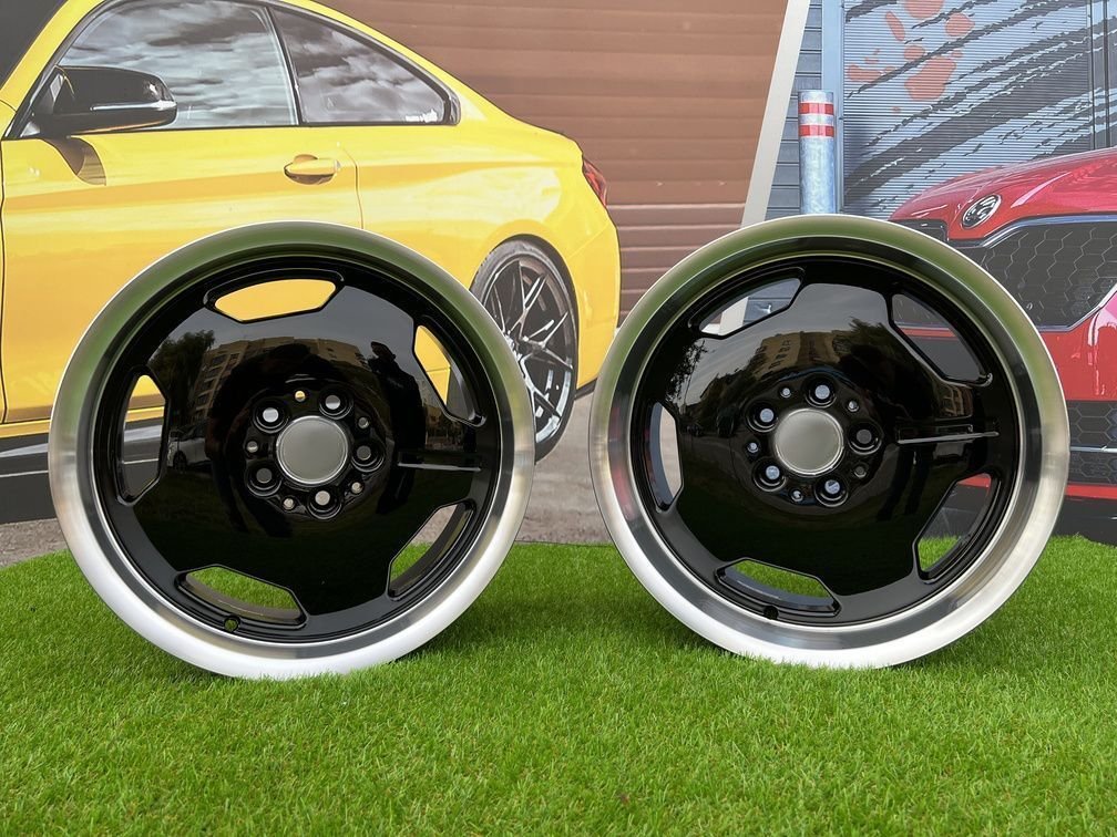 AMG Monoblock Aero Style II 17X9J 5X112 ET35 66.6 Black with Diamond cut lip 3
