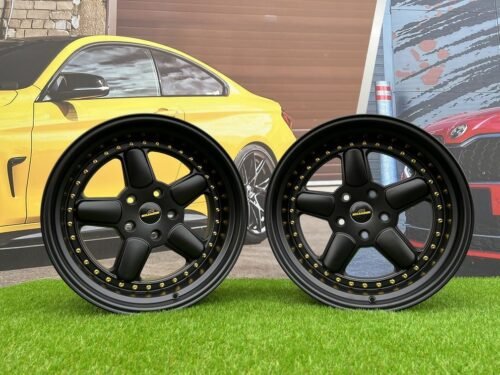 BMW AC Schnitzer Style 18X9.5 5X120 ET20 74.1 Semi Matt Black with Golden Rivets