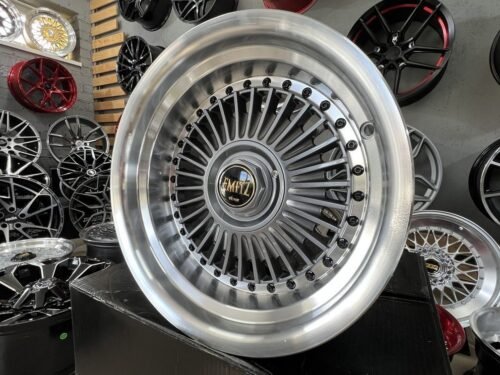 Emitz Grey JDM style 15X8J 4X100/5X100 ET0 73.1 Grey with polished lip