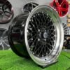 Soler SSR Mesh Formula Style 15X8.25J 4X100 ET20 73.1 Black with polished lip