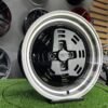 JDM AME A3C Style 15X8J 4X100 ET25 73.1 Black with polished lip