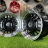 VW Classic Steel Design15X8J 4X100/5X100 ET25 73.1 Black with Diamond Cut lip ( BMW E30, VW Golf/Jetta, AUDI 80/Coupe/A3, Mazda MX )