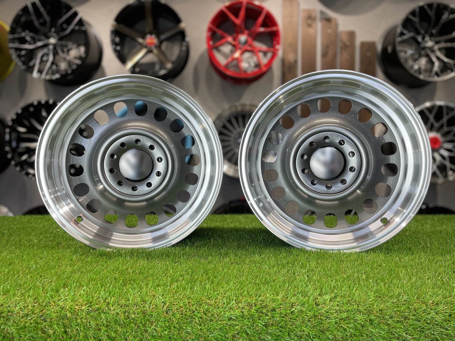 VW Classic Steel Design15X8J 4X100/5X100 ET25 73.1 Grey with Diamond Cut lip ( BMW E30, VW Golf/Jetta, AUDI 80/Coupe/A3, Mazda MX ) 3