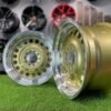 VW Classic Steel Design15X8J 4X100/5X100 ET25 73.1 Gold with Diamond Cut lip ( BMW E30, VW Golf/Jetta, AUDI 80/Coupe/A3, Mazda MX )